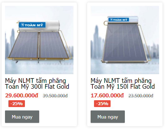 Máy nước nóng năng lượng mặt trời Flat Gold Máy nước nóng năng lượng mặt trời Flat Gold