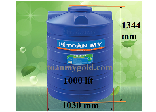 Kích thước Bồn nước nhựa Toàn Mỹ 1000 lít Đứng Kích thước Bồn nước nhựa Toàn Mỹ 1000 lít Đứng