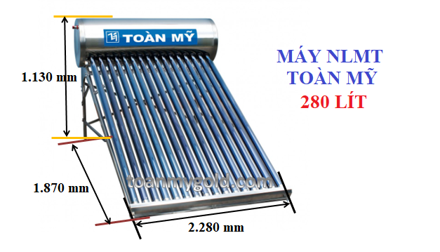 Kích thước Máy nước nóng Toàn Mỹ 280L F58 Kích thước Máy nước nóng Toàn Mỹ 280L F58