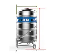 Bồn inox Toàn Mỹ 5000 lít đứng