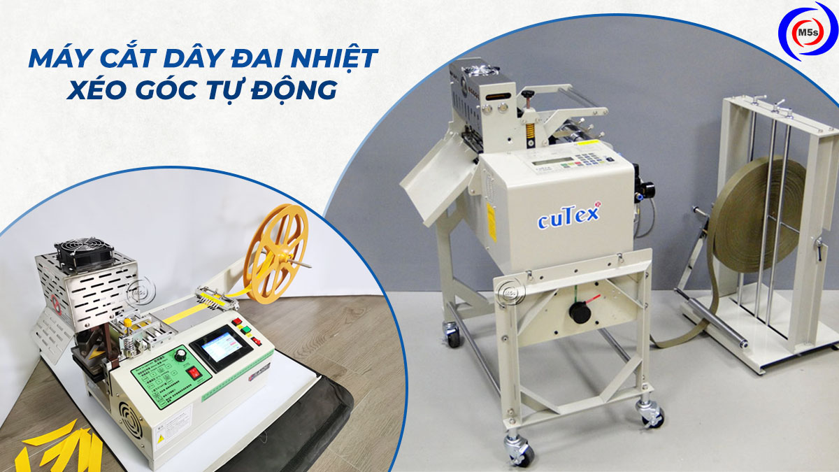 Máy cắt dây đai xéo góc tự động Máy cắt dây đai xéo góc tự động
