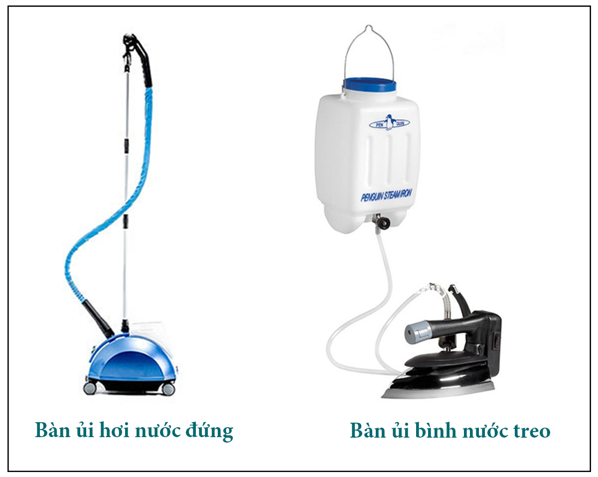 Bàn ủi hơi nước đứng công nghiệp đạng đứng và dạng bình treo