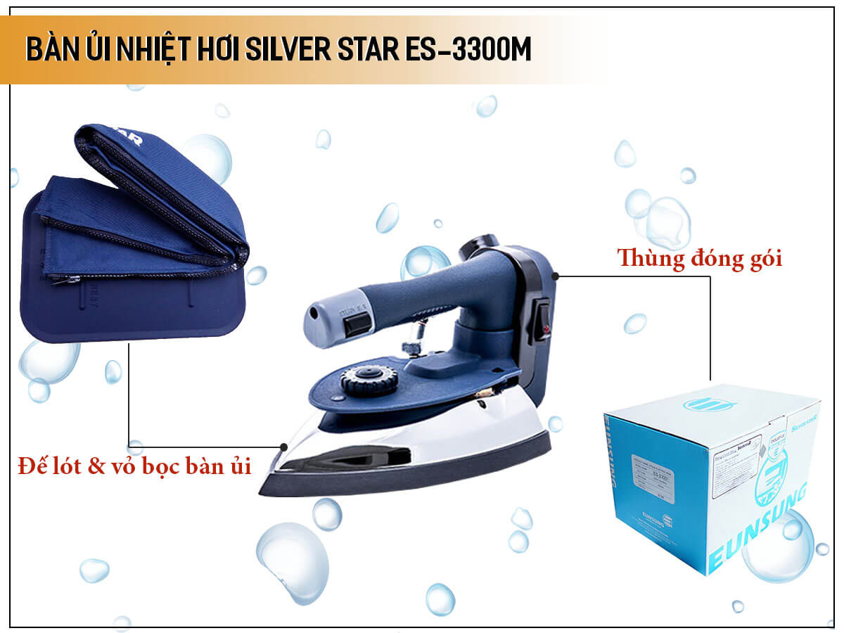 Bàn ủi nhiệt hơi công nghiệp Silver Star ES-3300M Bàn ủi nhiệt hơi công nghiệp Silver Star ES-3300M