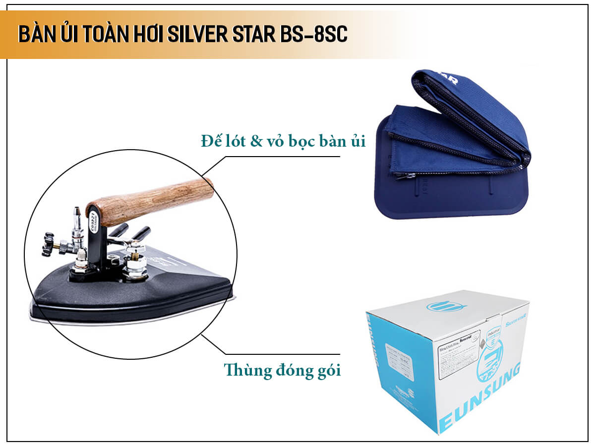 Bàn ủi hơi nước toàn hơi Silver Star BS-8SC Bàn ủi hơi nước toàn hơi Silver Star BS-8SC