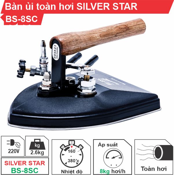 Bàn ủi hơi nước toàn hơi Silver Star BS-8SC Bàn ủi hơi nước toàn hơi Silver Star BS-8SC