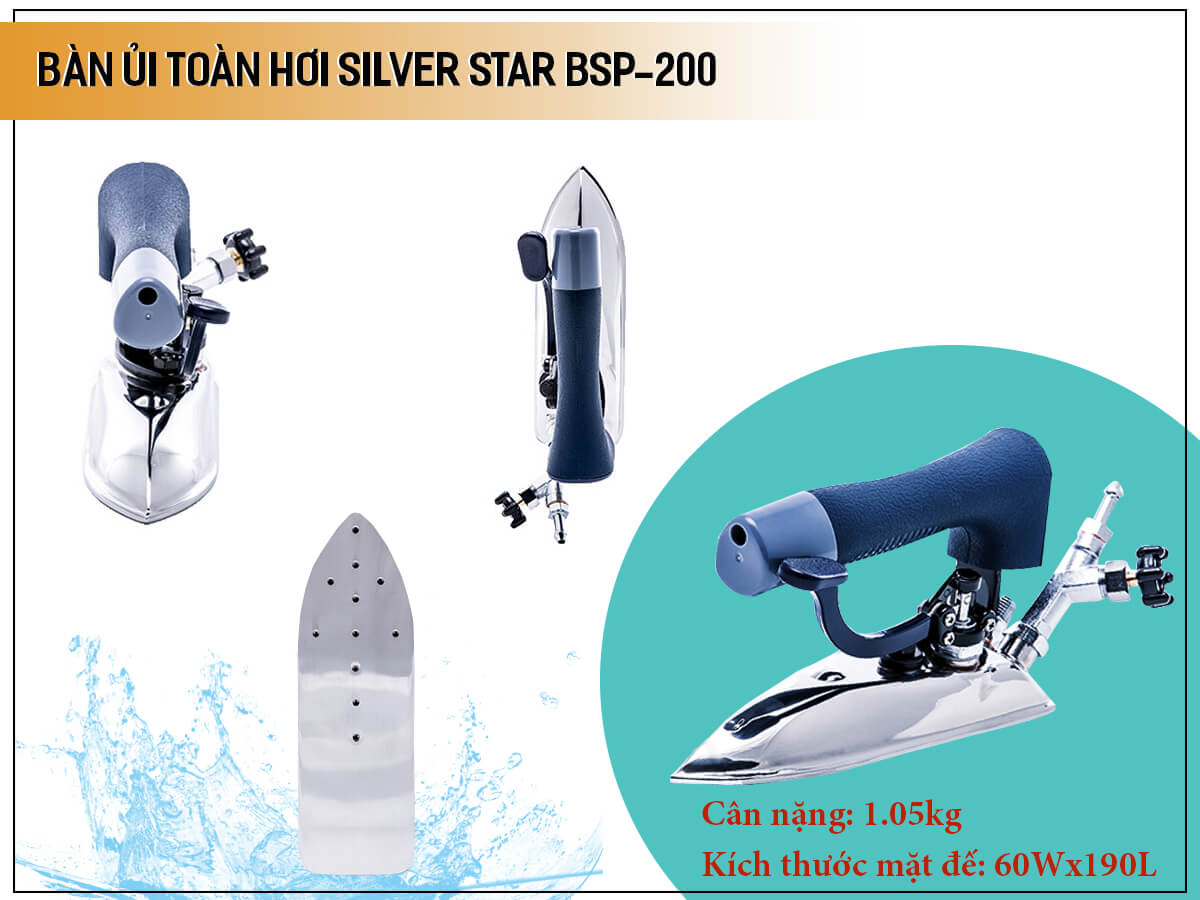 Bàn ủi hơi nước công nghiệp Silver Star BSP-200