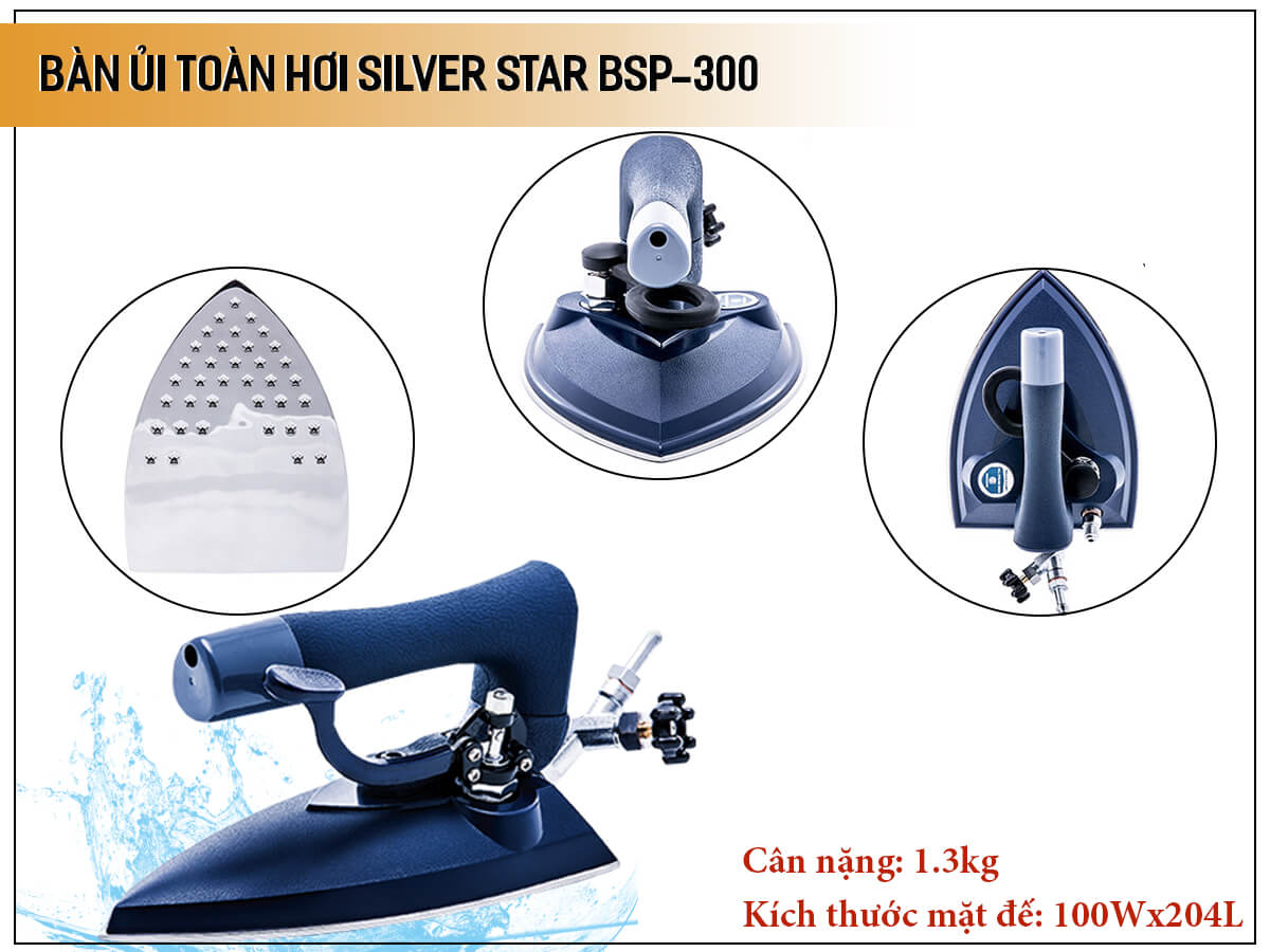 Bàn ủi toàn hơi công nghiệp Silver Star BSP-300 Bàn ủi toàn hơi công nghiệp Silver Star BSP-300