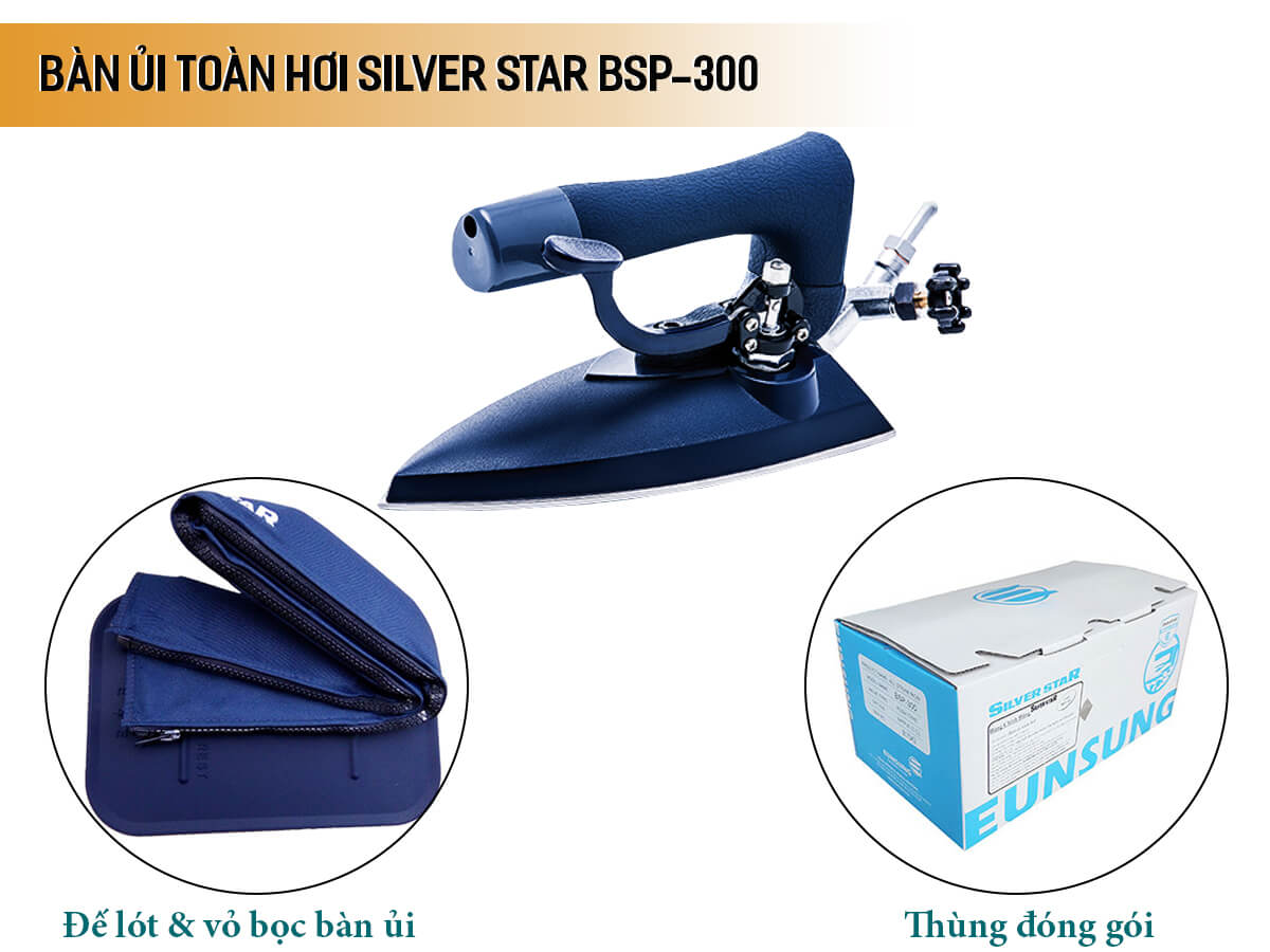 Bàn ủi hơi nước toàn hơi Silver Star Bsp-300