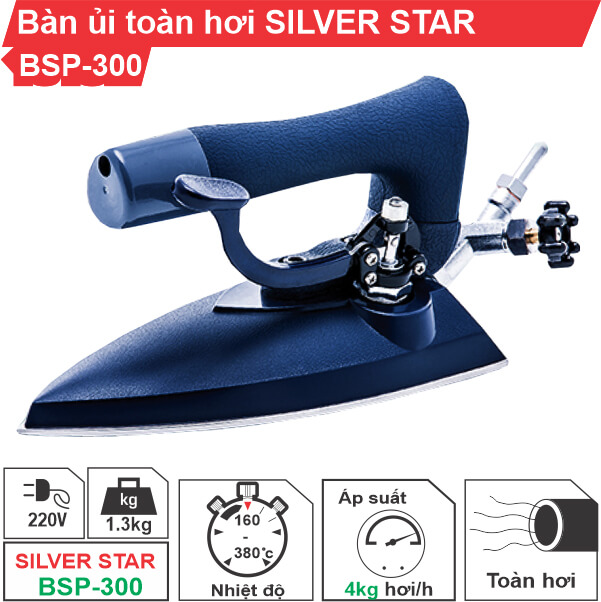 Bàn ủi toàn hơi công nghiệp Silver Star BSP-300 Bàn ủi toàn hơi công nghiệp Silver Star BSP-300