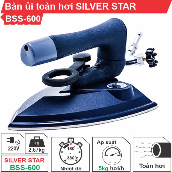 Bàn ủi hơi nước toàn hơi Silver Star BSS-600 Bàn ủi hơi nước toàn hơi Silver Star BSS-600