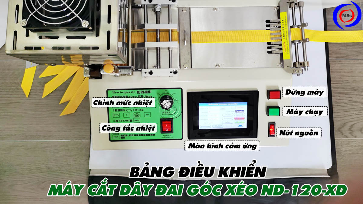 bảng điều khiển máy cắt dây đai xéo góc ND-120-XD bảng điều khiển máy cắt dây đai xéo góc ND-120-XD