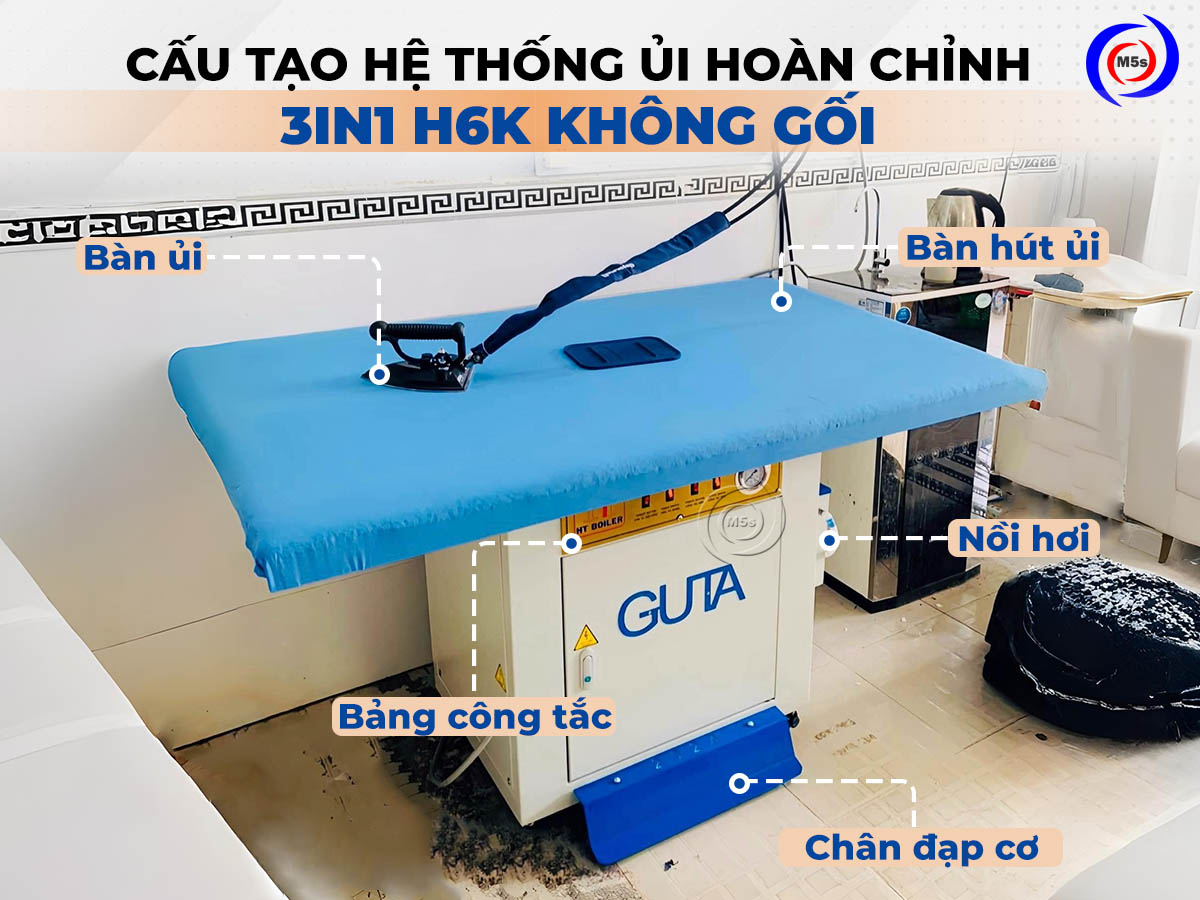 Cấu tạo hệ thống ủi hơi hoàn chỉnh H6K Cấu tạo hệ thống ủi hơi hoàn chỉnh H6K