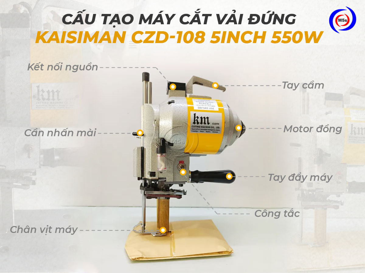Cấu tạo máy cắt vải đứng 5inch Kaisiman CZD-108 Cấu tạo máy cắt vải đứng 5inch Kaisiman CZD-108