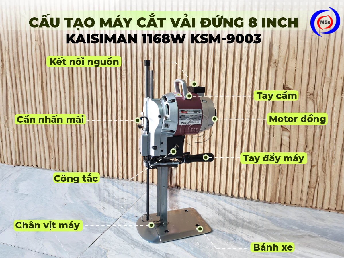 cấu tạo máy cắt vải dạng đứng 8 inch KSM-9003 cấu tạo máy cắt vải dạng đứng 8 inch KSM-9003