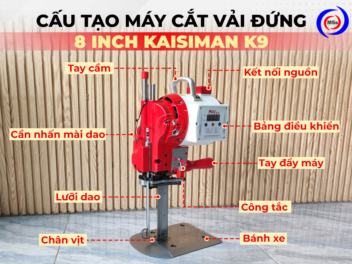 Cấu tạo của máy cắt vải đứng Kaisiman K9 8inch Cấu tạo của máy cắt vải đứng Kaisiman K9 8inch