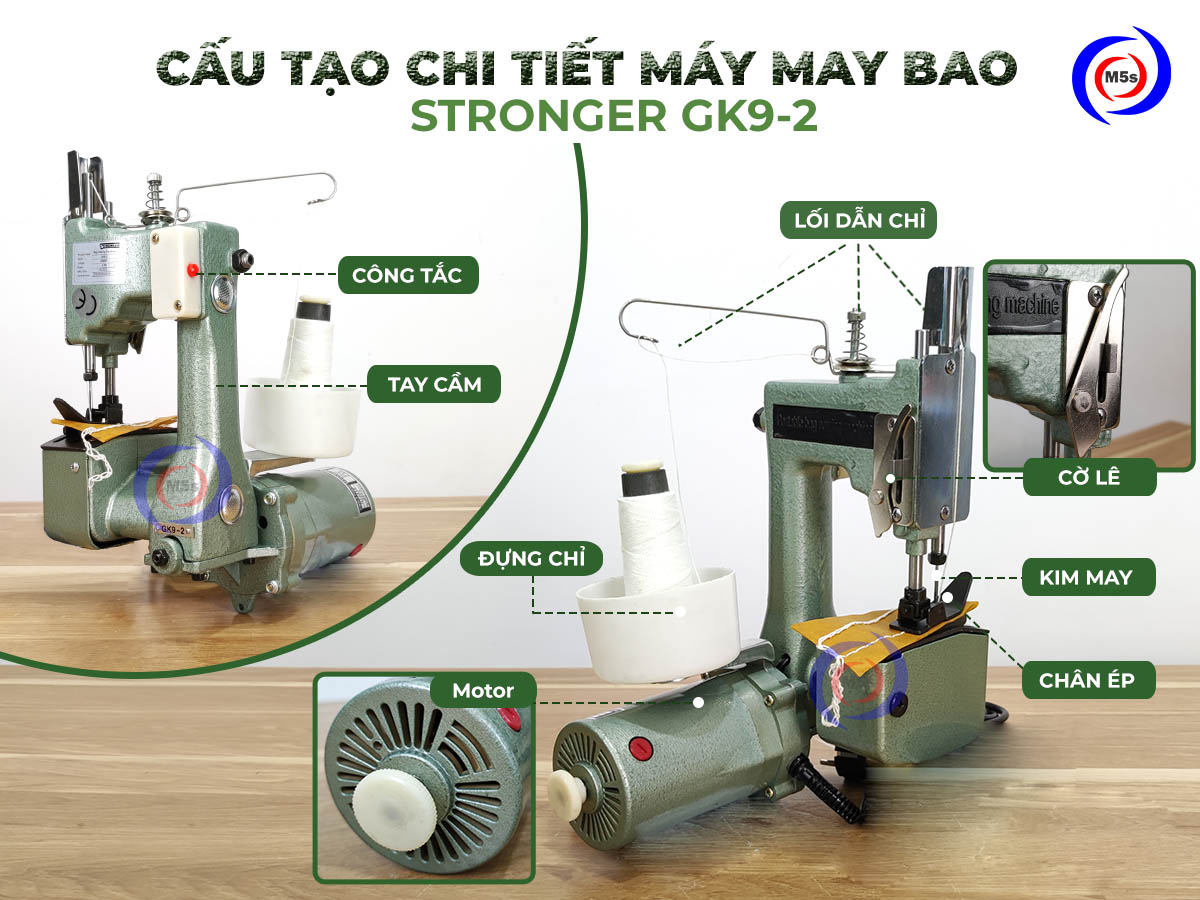 Cấu tạo máy may bao cầm tay GK9-2 Cấu tạo máy may bao cầm tay GK9-2