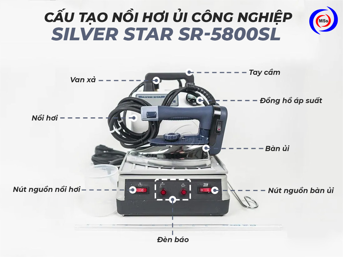 Cấu tạo nồi hơi công nghiệp Silver Star SR-5800SL Cấu tạo nồi hơi công nghiệp Silver Star SR-5800SL