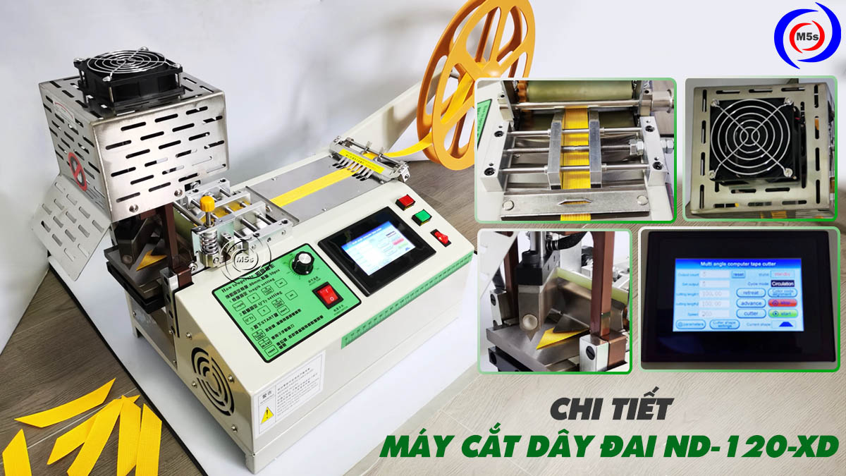 Máy cắt dây đai xéo góc ND-120-XD Máy cắt dây đai xéo góc ND-120-XD