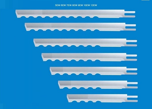 Dao máy cắt vải đứng dạng răng cưa Dao máy cắt vải đứng dạng răng cưa