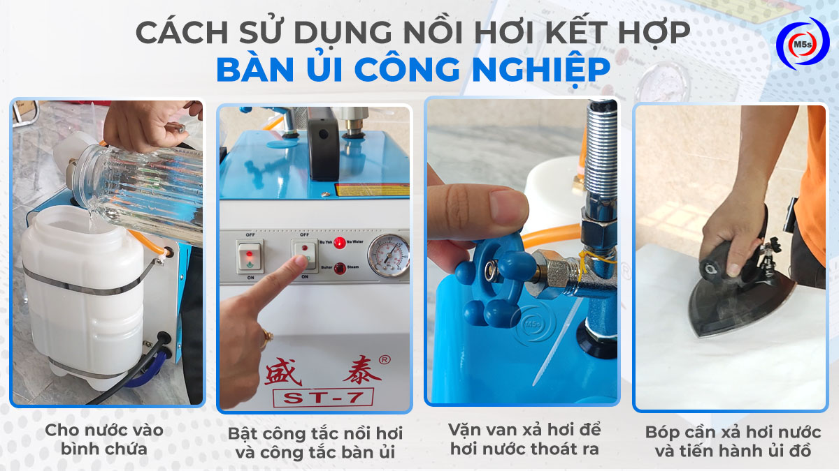 Cách sử dụng nồi hơi bàn là công nghiệp ST-7U Cách sử dụng nồi hơi bàn là công nghiệp ST-7U
