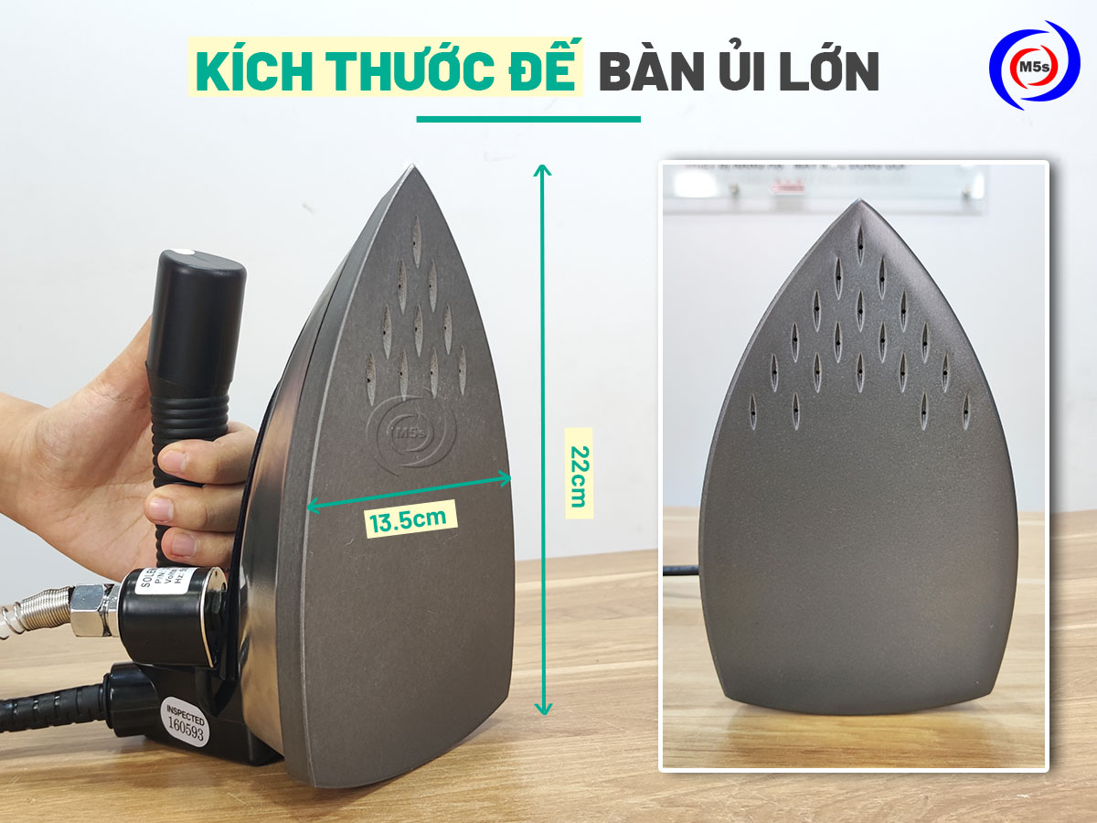 Kích thước đế bàn ủi hơi nước công nghiệp lớn Kích thước đế bàn ủi hơi nước công nghiệp lớn