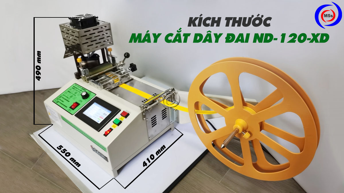 kích thước máy cắt dây đai xéo góc ND-120-XD kích thước máy cắt dây đai xéo góc ND-120-XD