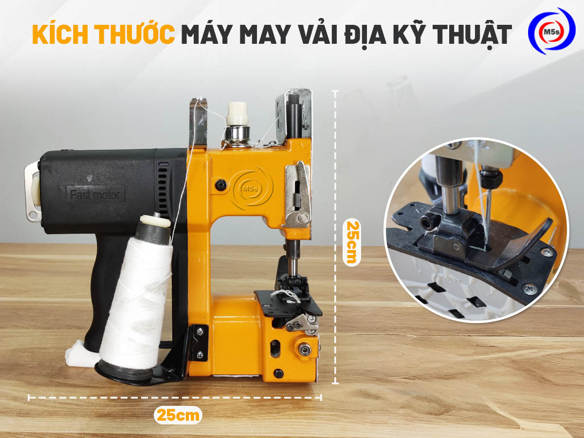 Kích thước máy khâu vải địa kỹ thuật dùng điện GK9 Kích thước máy khâu vải địa kỹ thuật dùng điện GK9