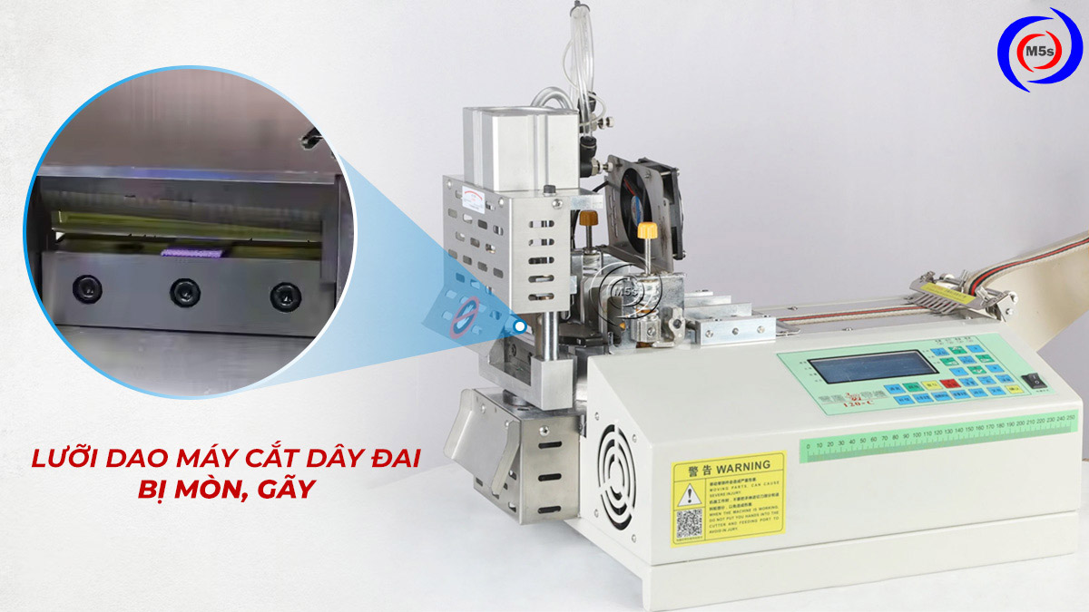 Lưỡi dao máy cắt dây đai bị mòn, gãy Lưỡi dao máy cắt dây đai bị mòn, gãy