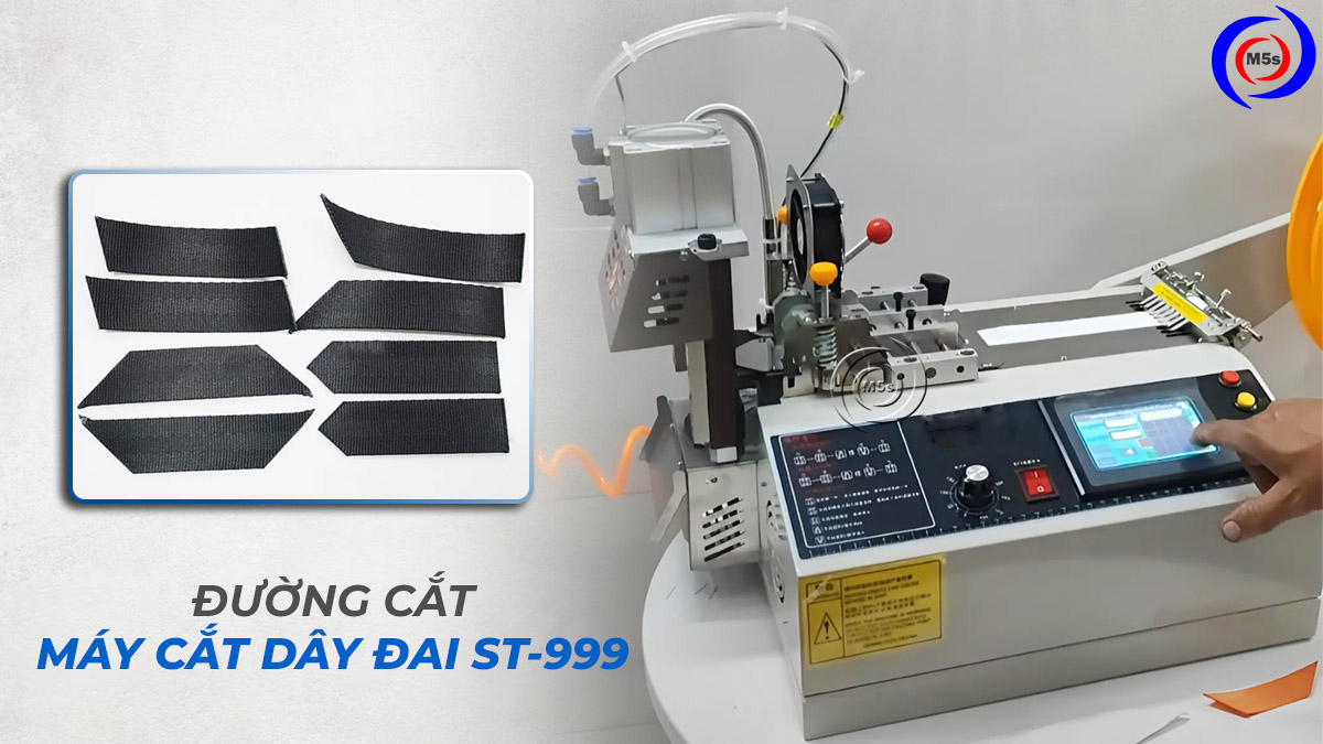 máy cắt đai tự động đầu xoay ST-999 máy cắt đai tự động đầu xoay ST-999