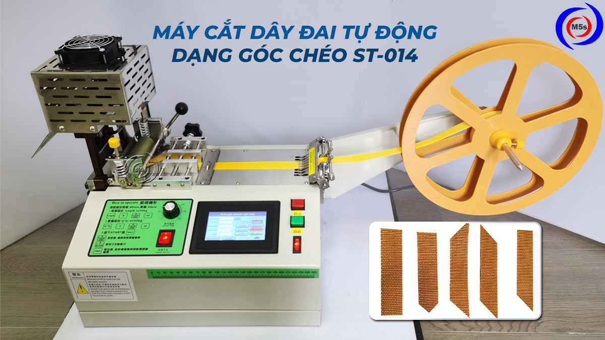 Máy cắt dây đai xéo góc ST-014 Máy cắt dây đai xéo góc ST-014