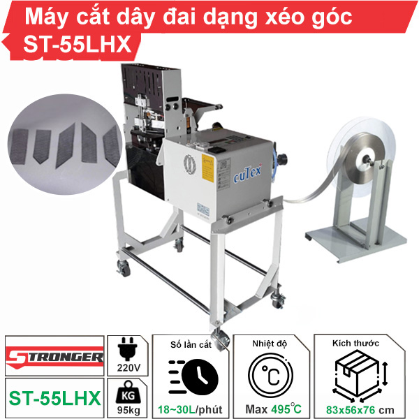 máy cắt dây đai dạng xéo góc ST-55LHX máy cắt dây đai dạng xéo góc ST-55LHX