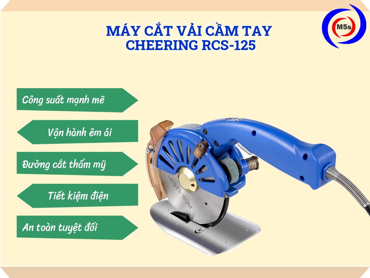 Máy cắt vải cầm tay Cheering RCS-125 Máy cắt vải cầm tay Cheering RCS-125