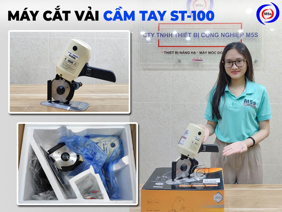 Máy cắt vải cầm tay Stronger ST-100 tại M5s Máy cắt vải cầm tay Stronger ST-100 tại M5s