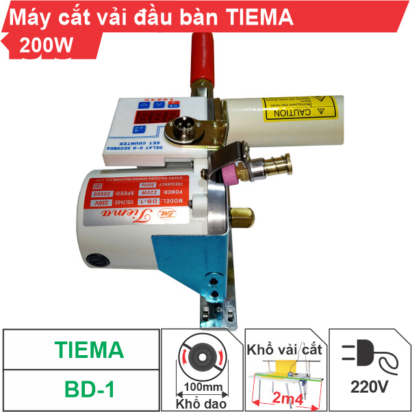 Máy cắt vải đầu bàn Tiema DB-1 chính hãng, giá siêu ưu đãi