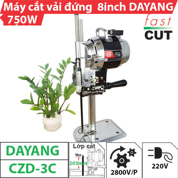 Máy cắt vải đứng 8 inch Dayang 750W Máy cắt vải đứng 8 inch Dayang 750W