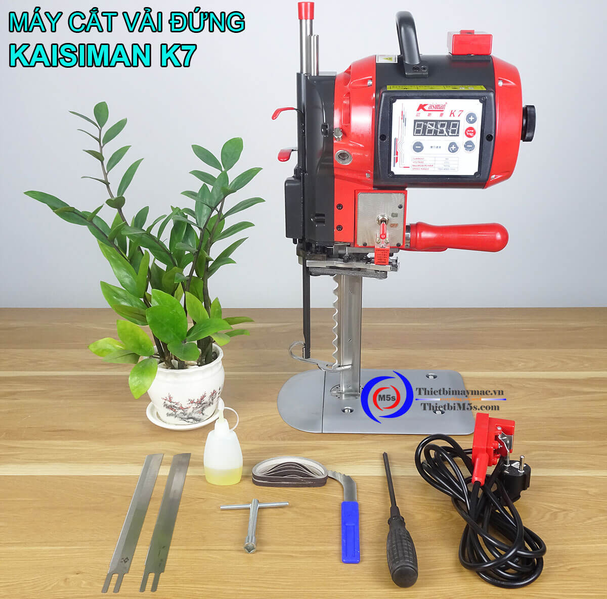 Máy cắt vải đứng Kaisiman 1600W K7 (điện tử) Máy cắt vải đứng Kaisiman 1600W K7 (điện tử)
