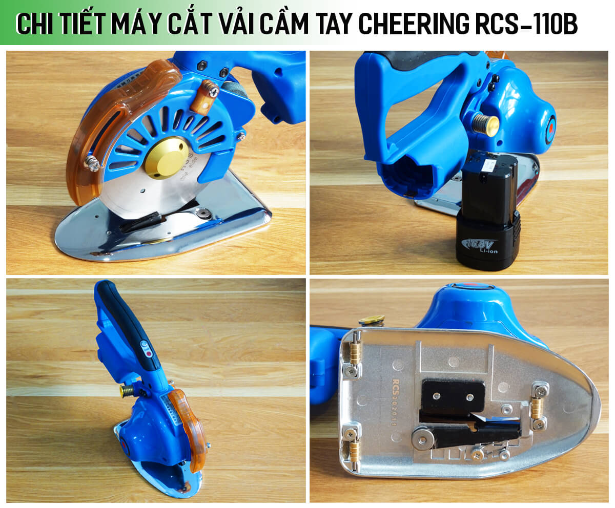Máy cắt vải cầm tay Cheering RCS-110B (dùng pin) Máy cắt vải cầm tay Cheering RCS-110B (dùng pin)