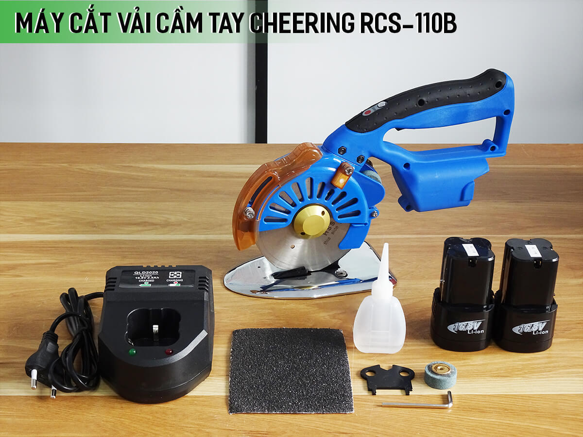 Máy cắt vải cầm tay Cheering RCS-110B (dùng pin) Máy cắt vải cầm tay Cheering RCS-110B (dùng pin)