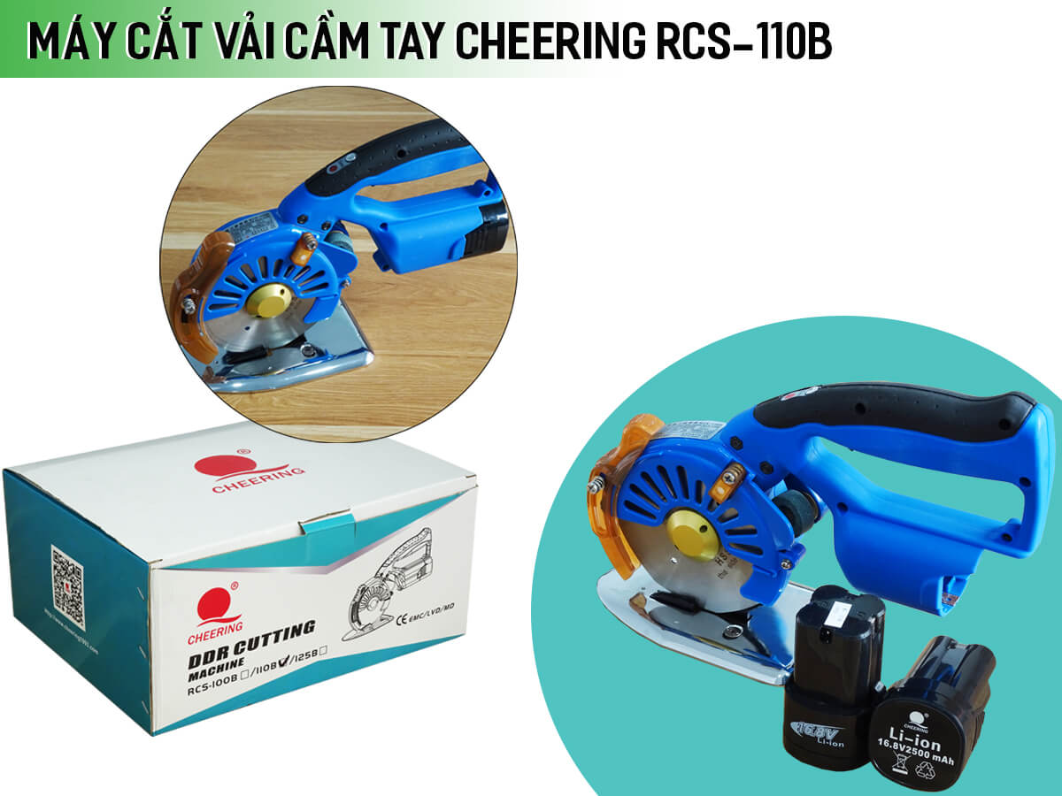 Máy cắt vải cầm tay Cheering RCS-110B (dùng pin) Máy cắt vải cầm tay Cheering RCS-110B (dùng pin)