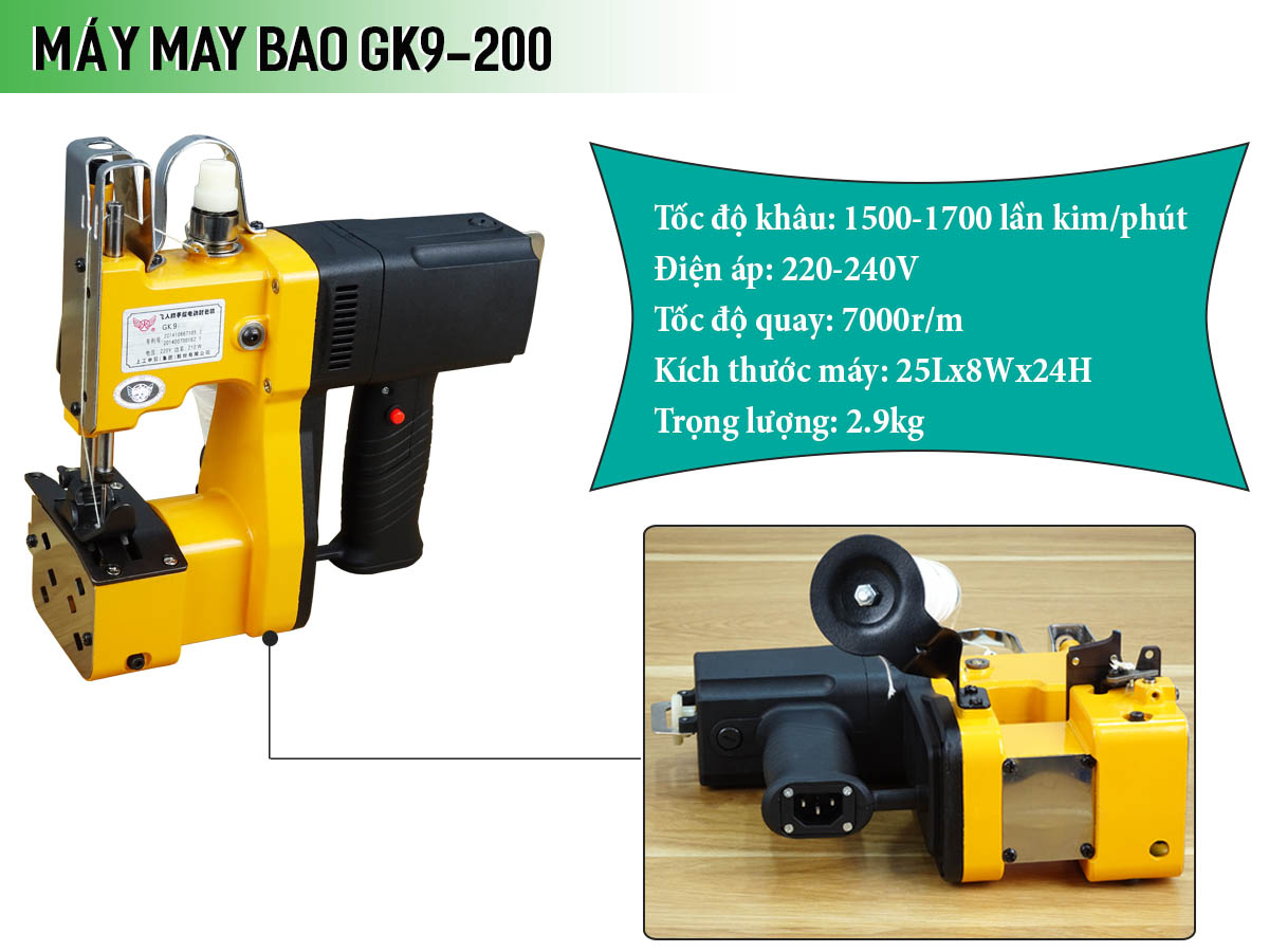 Máy may bao cầm tay GK9-200 Máy may bao cầm tay GK9-200