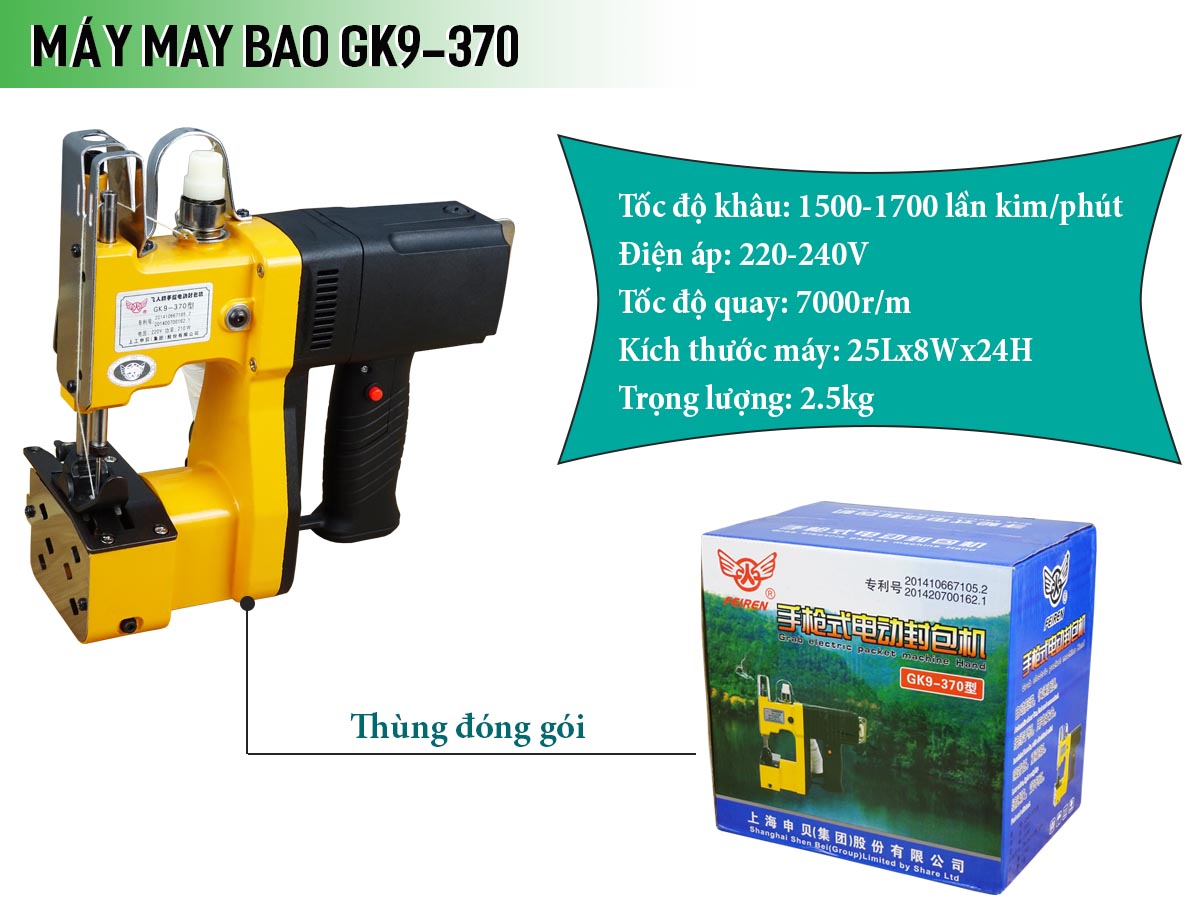 Máy may bao cầm tay GK9-370 Máy may bao cầm tay GK9-370