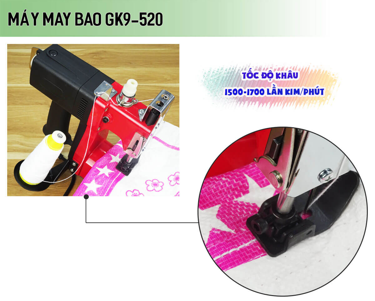 Máy may bao cầm tay GK9-520 Máy may bao cầm tay GK9-520