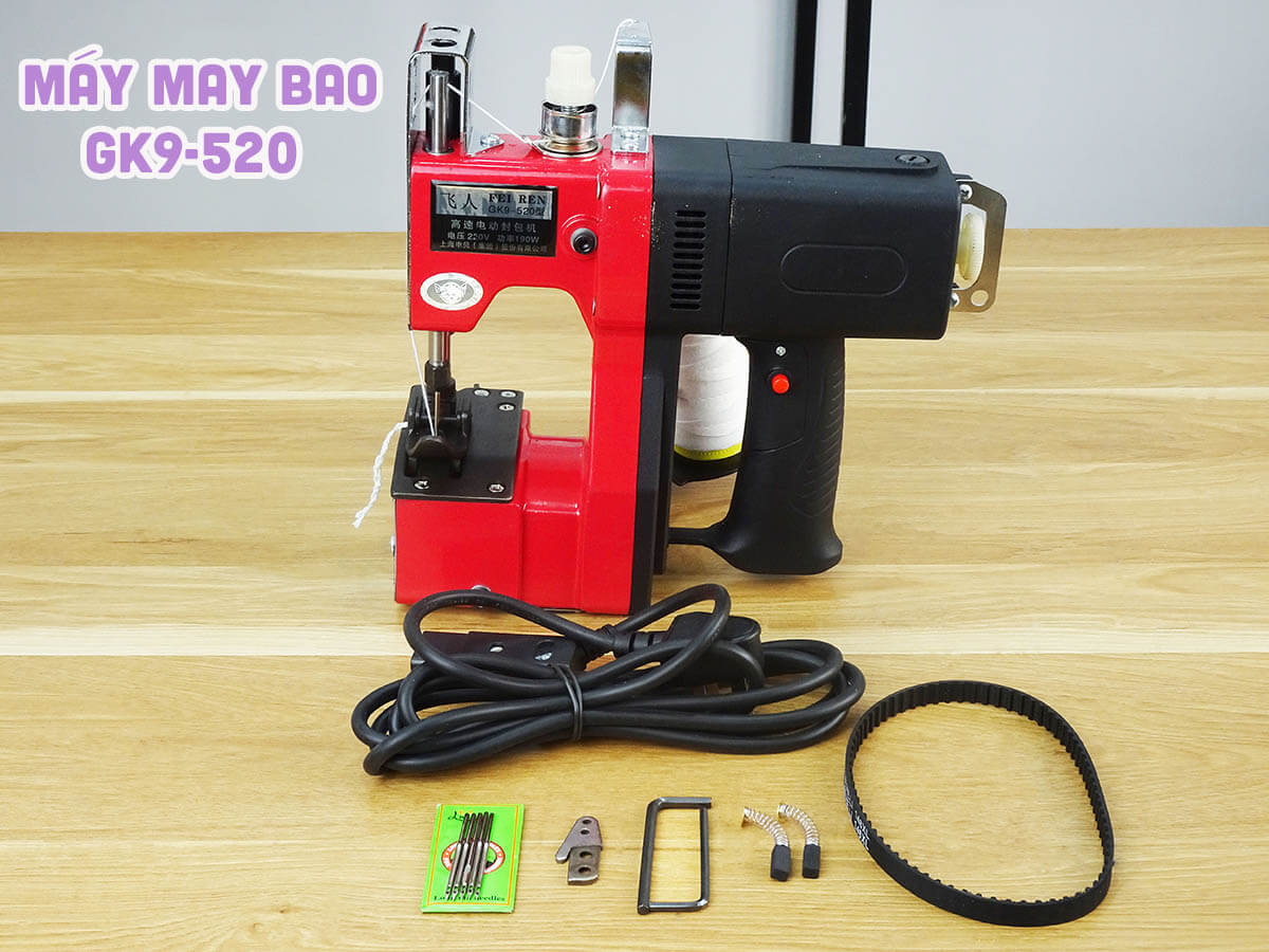 Máy may bao cầm tay GK9-520 và bộ phụ kiện đi kèm Máy may bao cầm tay GK9-520 và bộ phụ kiện đi kèm
