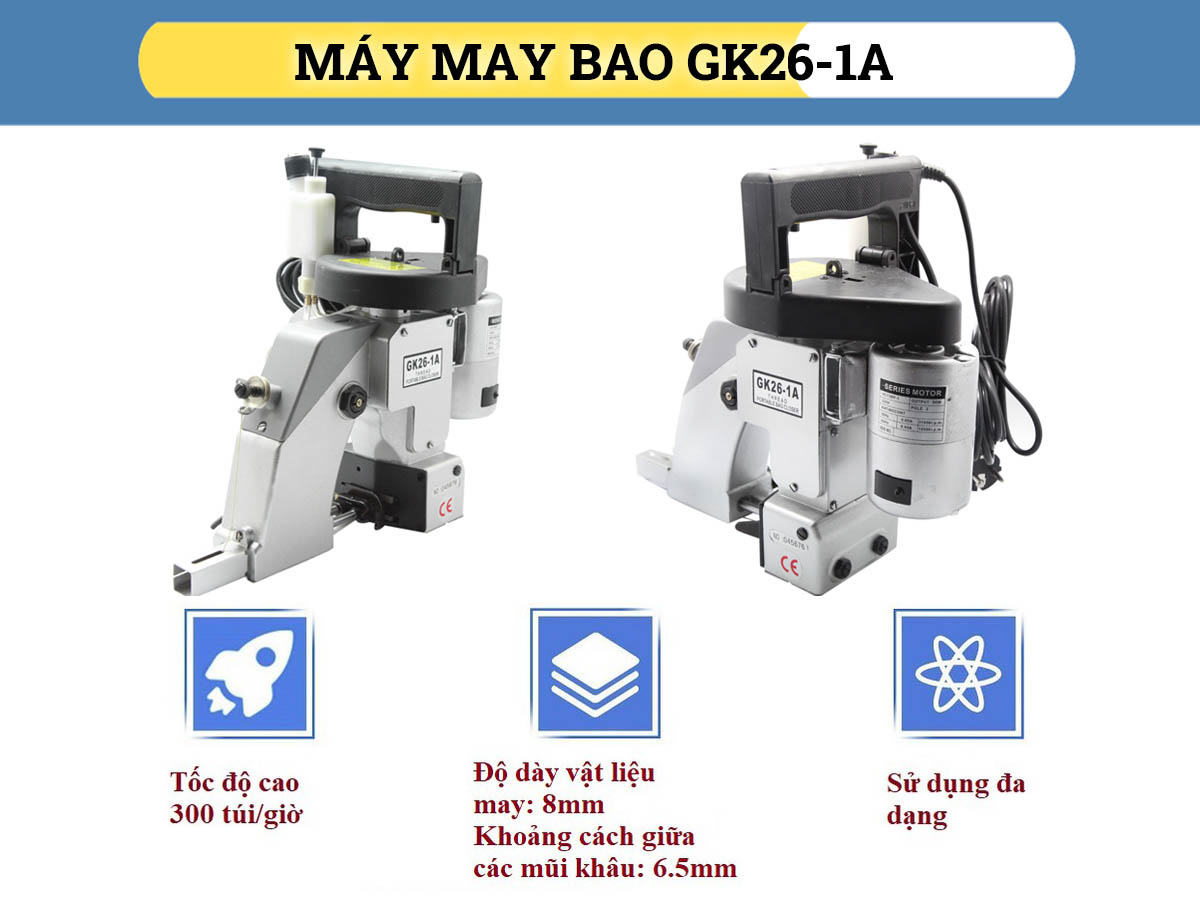 Máy may bao cầm tay Stronger GK26-1A Máy may bao cầm tay Stronger GK26-1A