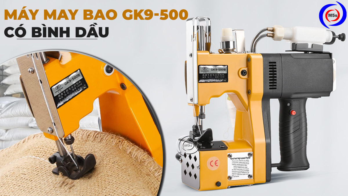 Máy may bao cầm tay GK9-500 có bình dầu Máy may bao cầm tay GK9-500 có bình dầu