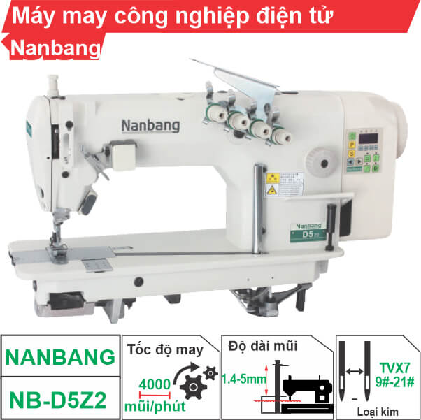 Máy may công nghiệp điện tử Nanbang NB-D5Z2 (2 kim) Máy may công nghiệp điện tử Nanbang NB-D5Z2 (2 kim)