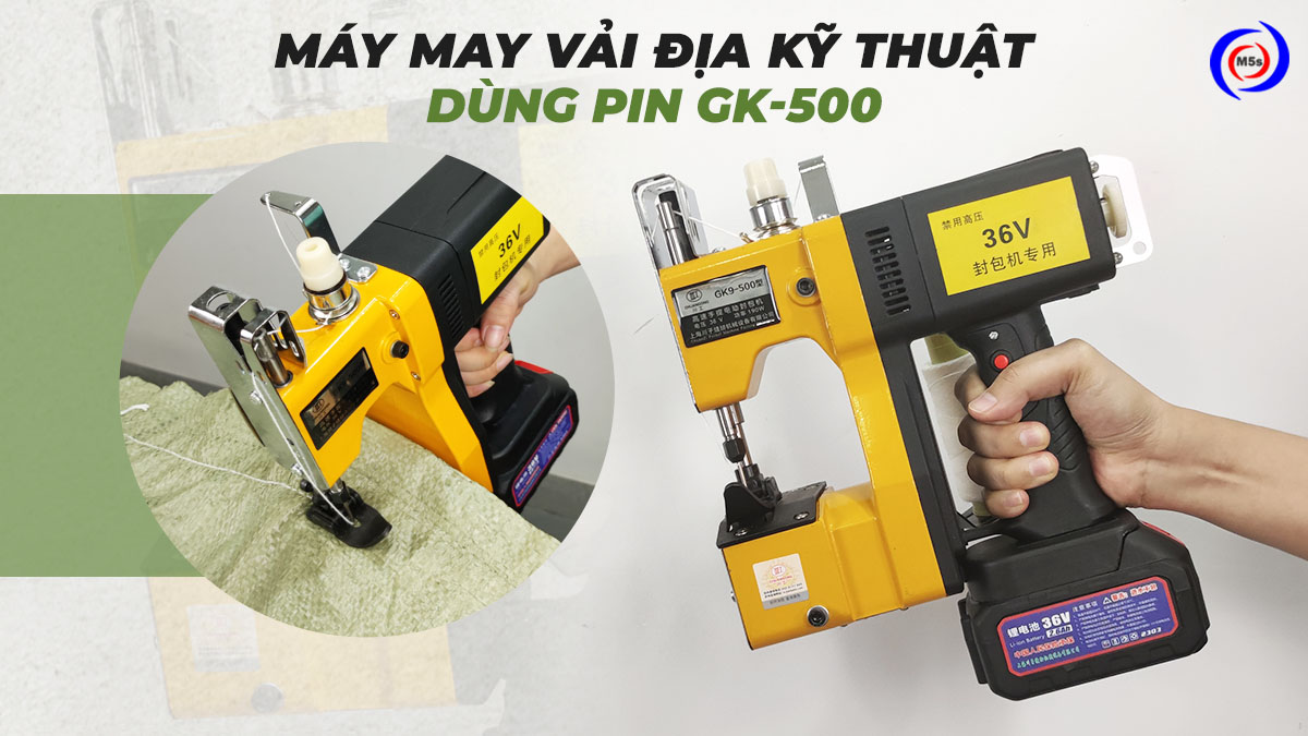 Máy may vải địa kỹ thuật dùng pin GK9-500 Máy may vải địa kỹ thuật dùng pin GK9-500