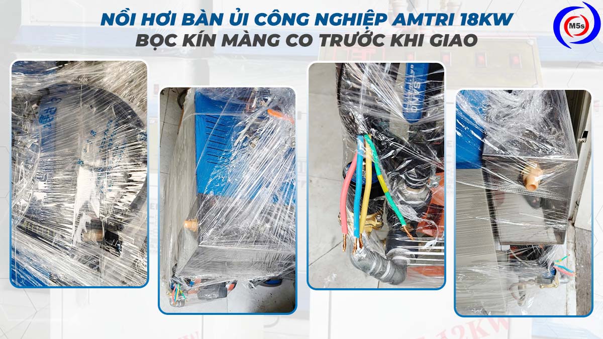 Nồi hơi bàn là công nghiệp AMTRI 18KW được bọc kín khi giao hàng Nồi hơi bàn là công nghiệp AMTRI 18KW được bọc kín khi giao hàng