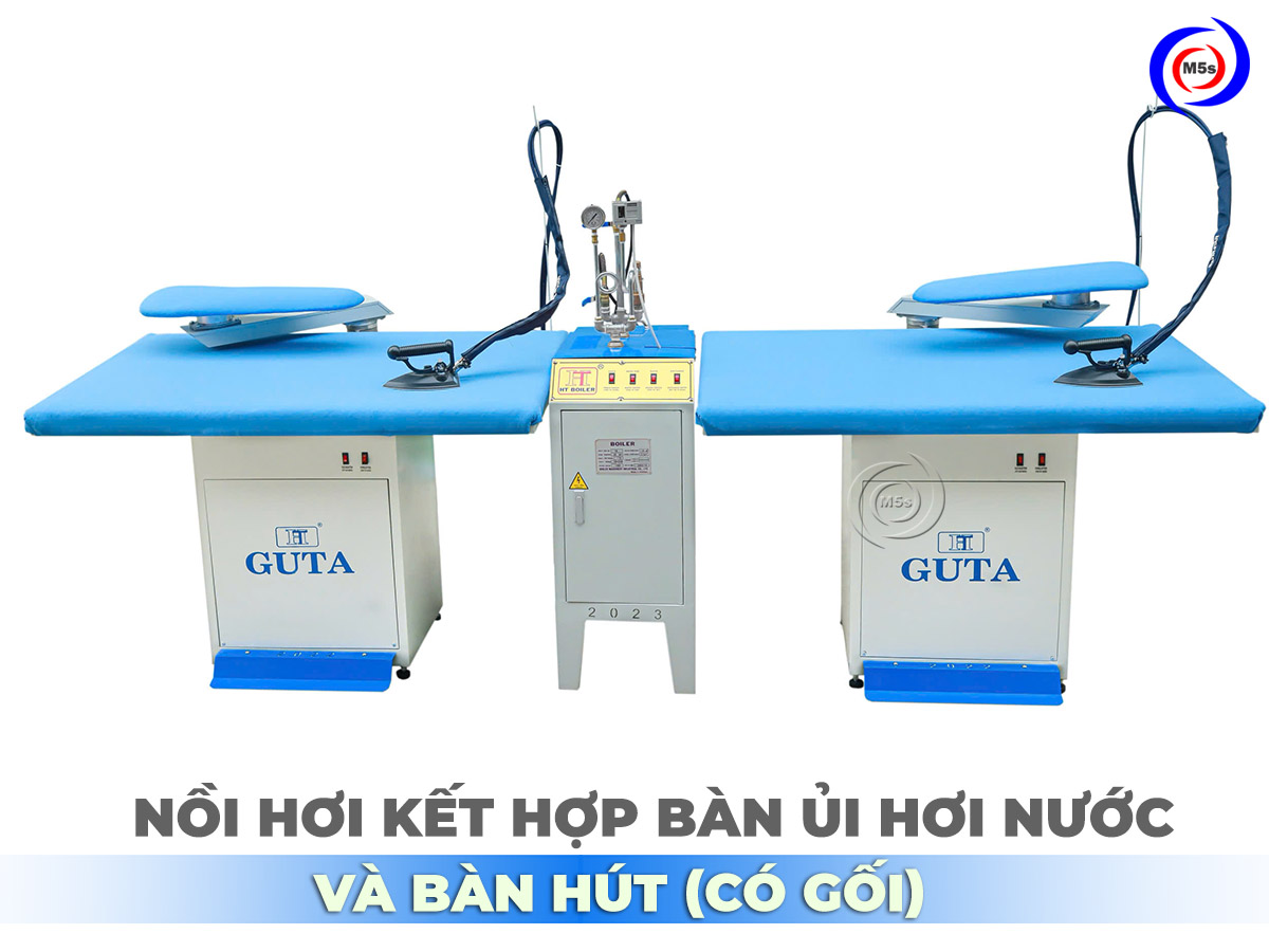 Nồi hơi kết hợp bàn ủi hơi nước và bàn hút chân chân không Nồi hơi kết hợp bàn ủi hơi nước và bàn hút chân chân không