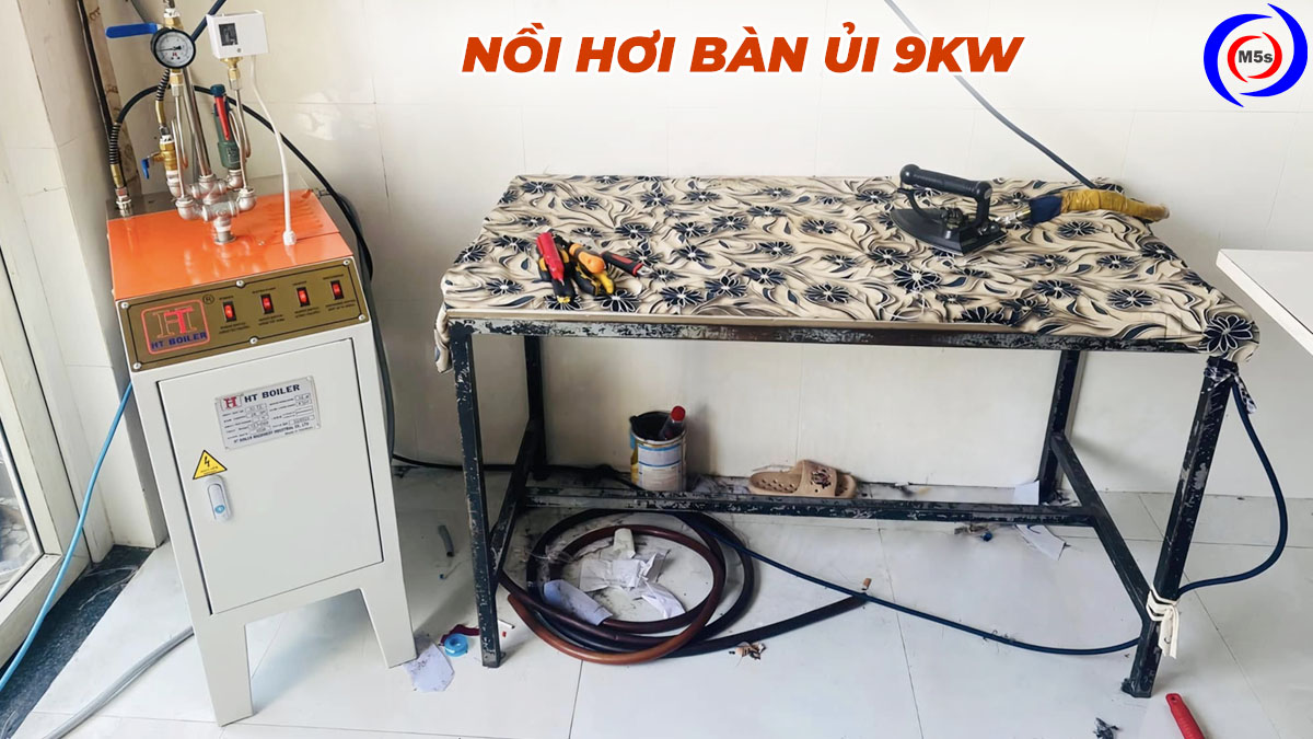 Nồi ủi hơi công nghiệp 9KW tại xưởng may Nồi ủi hơi công nghiệp 9KW tại xưởng may